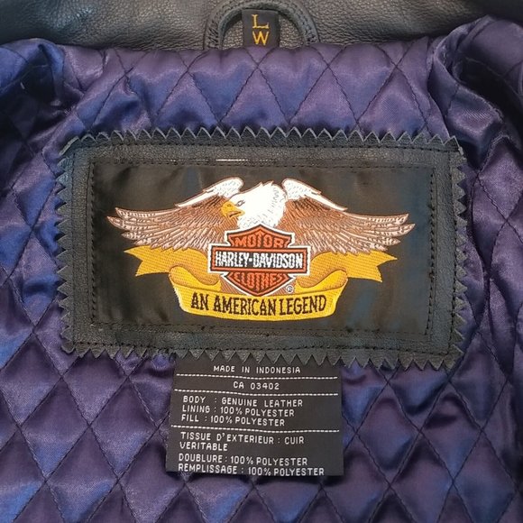 Women's Large L Harley-Davidson Leather Jacket 98528-06 - Picture 4 of 6